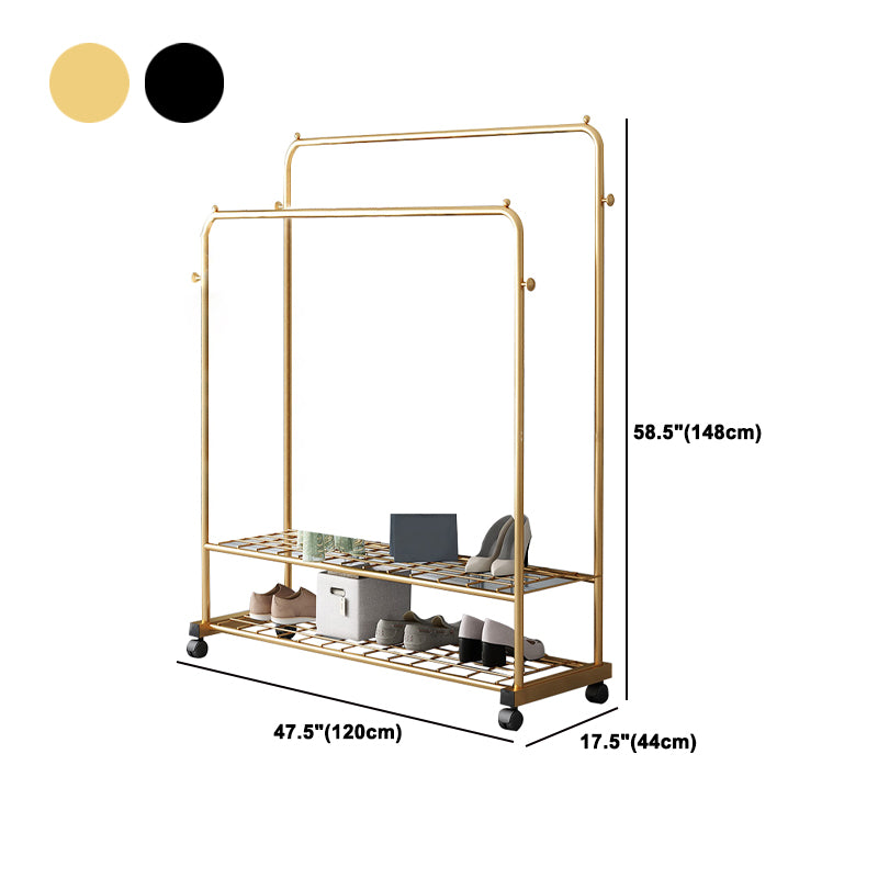 Contemporary Style Wardrobe Metal Bedroom Wardrobe Closet With Shelf