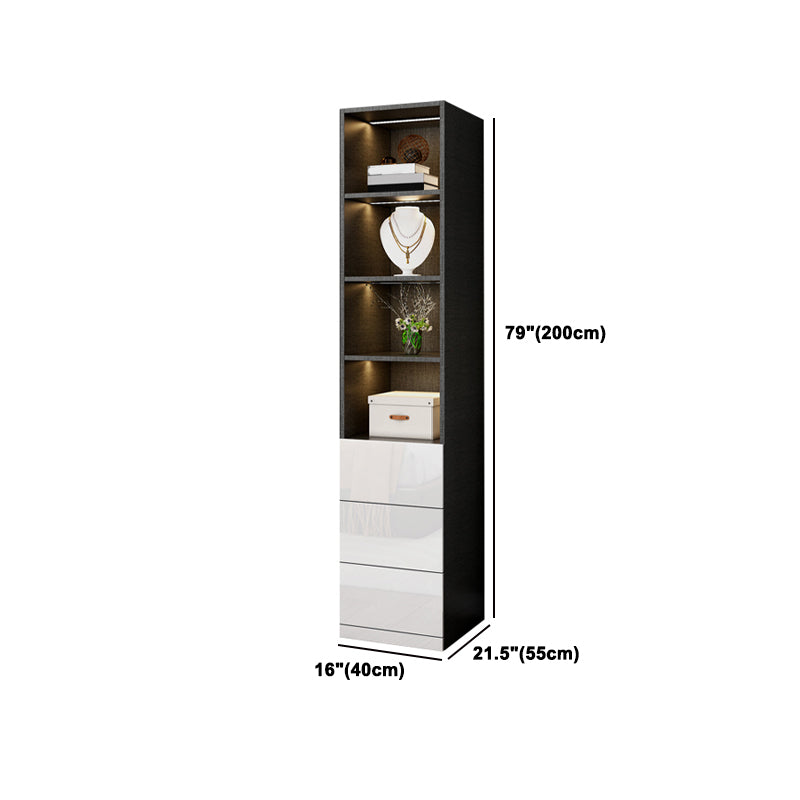 Modern Storage Cabinet Engineered Wood Wardrobe Armoire for Bedroom