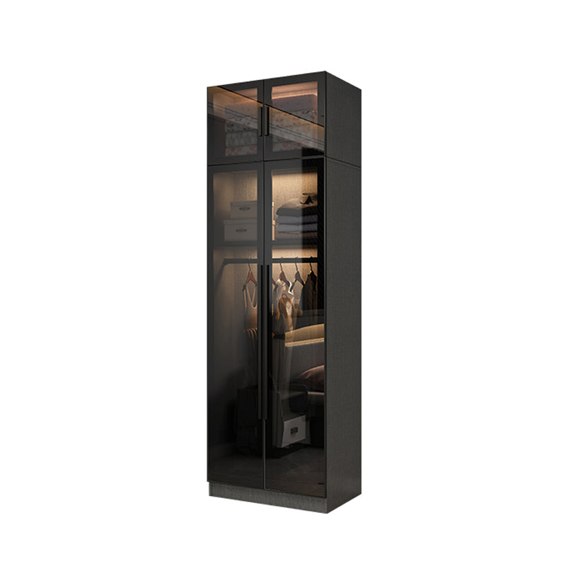 Modern Style Storage Cabinet for Home Mirrored Finish Cabinet with Glass Door