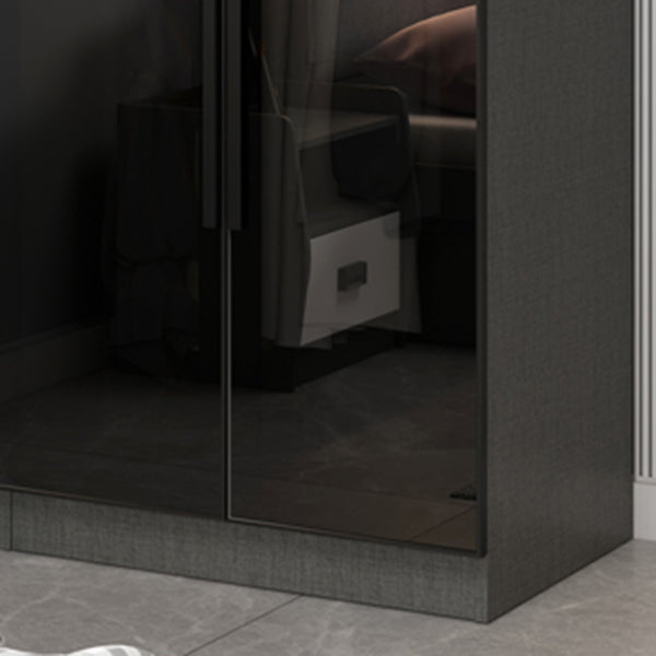 Modern Style Storage Cabinet for Home Mirrored Finish Cabinet with Glass Door