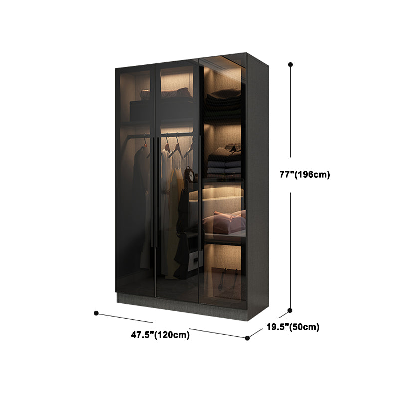 Modern Style Storage Cabinet for Home Mirrored Finish Cabinet with Glass Door