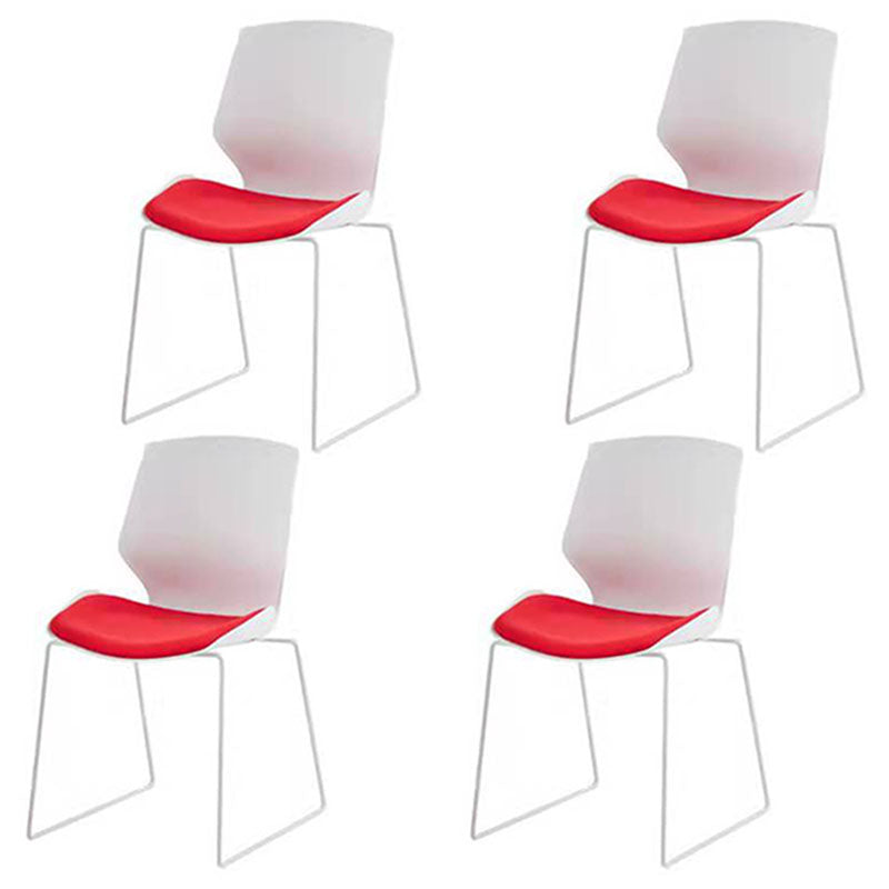 Middle Back Desk Chair with Sponge Cushion Plastic Back Office Chair