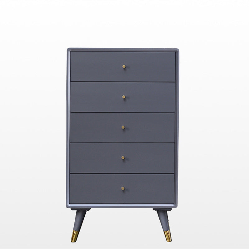 Vertical Modern Chest Bedroom Storage Chest in White and Brown