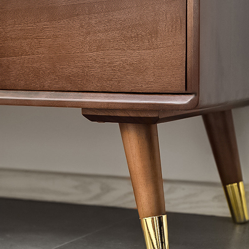 Vertical Modern Chest Bedroom Storage Chest in White and Brown