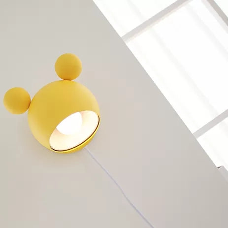 Macaron Mouse Wall Light with Pull Chain 1 Head Metal Sconce Light for Study Room