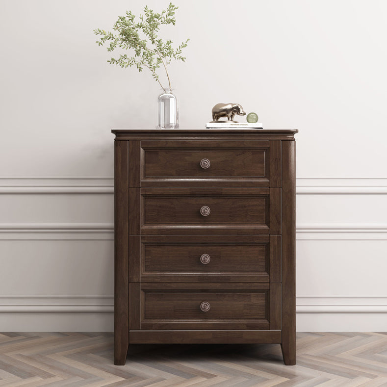 Traditional Style Chest Brown Bedroom Storage Chest with Multi Drawers