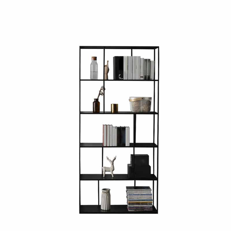 Modern Style Bookcase Open Back Metal Bookshelf for Home Office