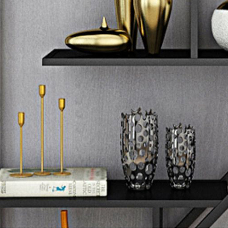 Contemporary Bookcase Open Back Metal Bookshelf for Home Office