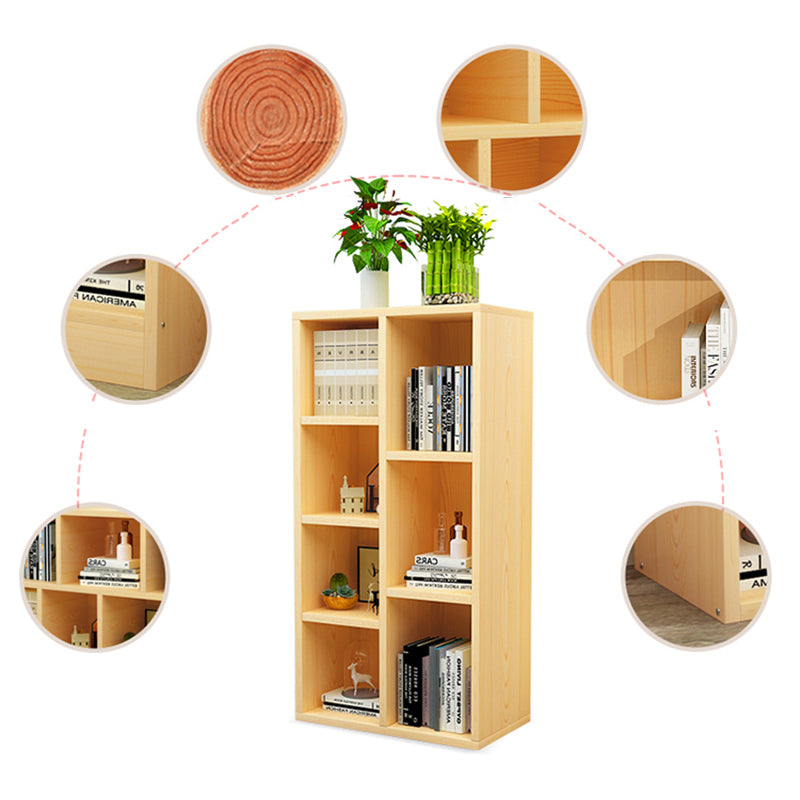 Modern Wood Bookcase, Geometric Bookshelf for Any Room, 9.5" W