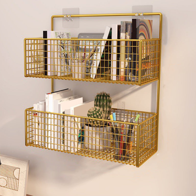 Modern Metal Floating Bookcase 6-inch Wide Wall Mounted Book Shelf