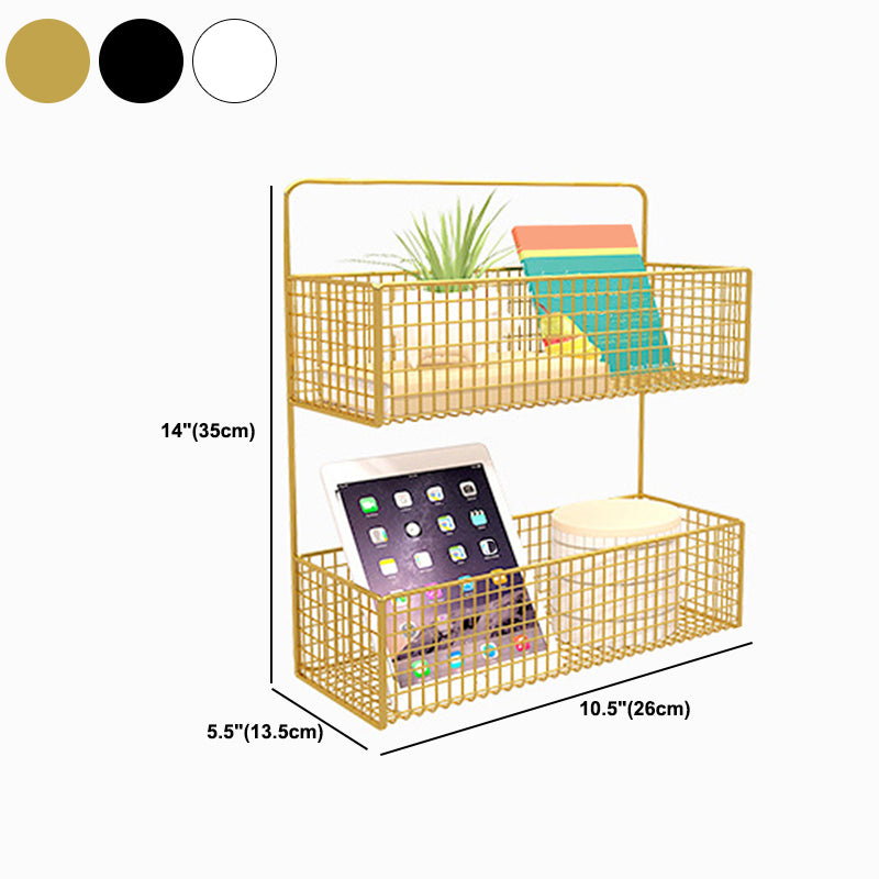 Modern Metal Floating Bookcase 6-inch Wide Wall Mounted Book Shelf