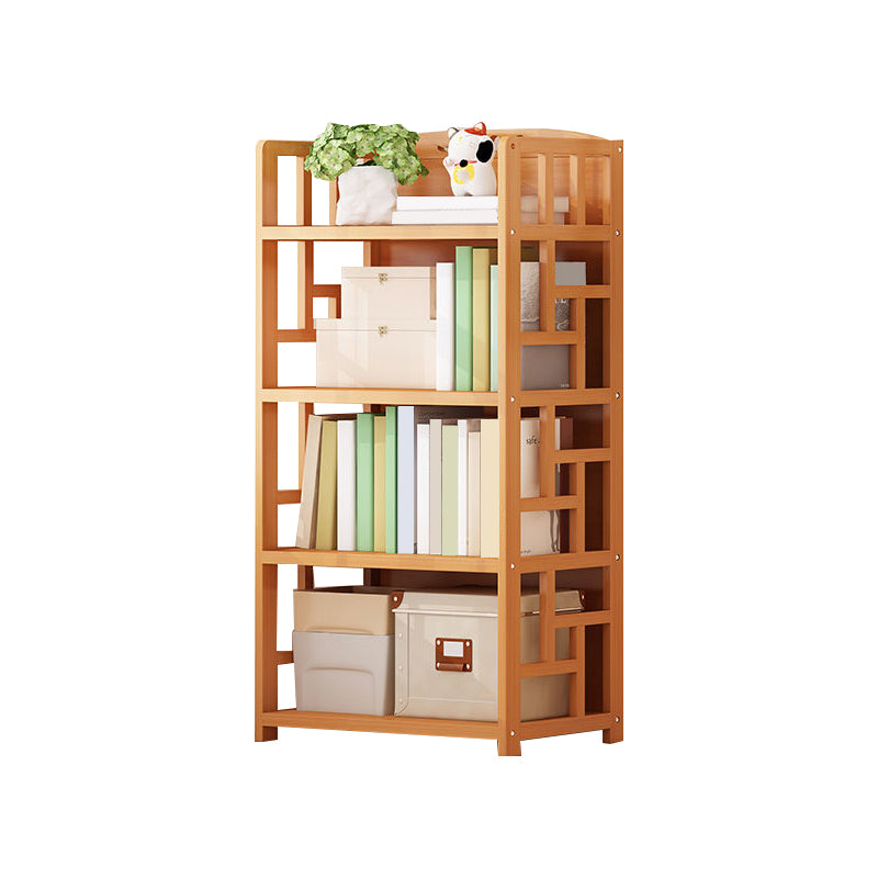 Modern Style Bamboo Bookcase Geometric Bookshelf for Any Room