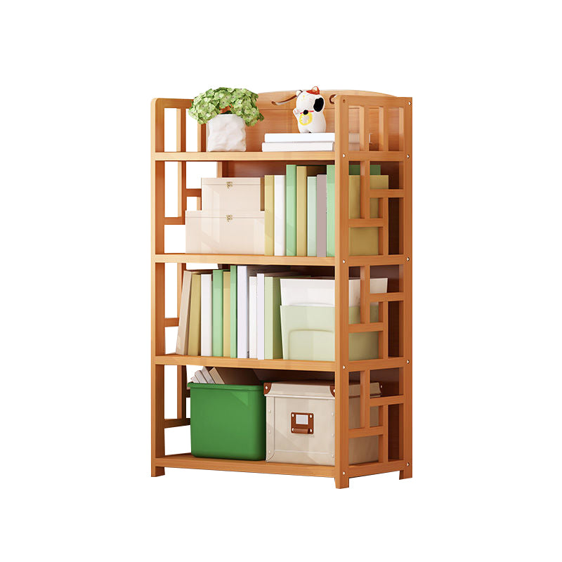 Modern Style Bamboo Bookcase Geometric Bookshelf for Any Room