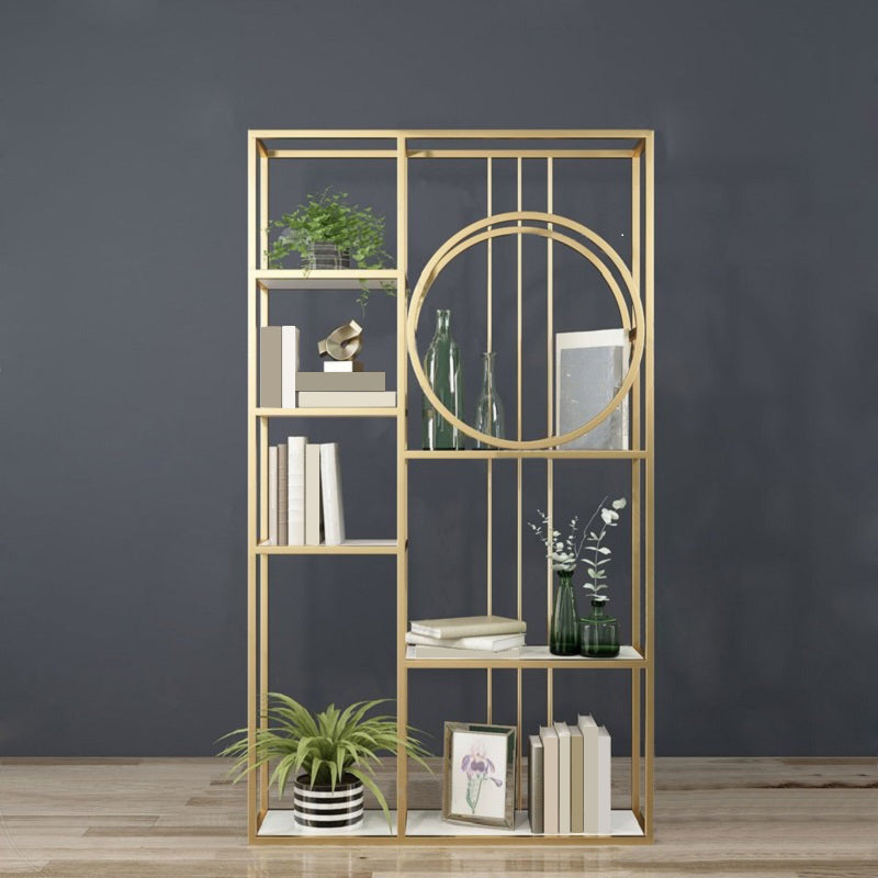 Metal Rectangle Storage Bookshelf Scandinavian Home Office Bookcase