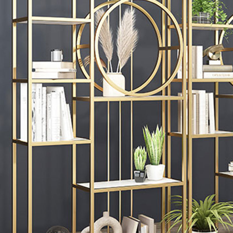 Metal Rectangle Storage Bookshelf Scandinavian Home Office Bookcase