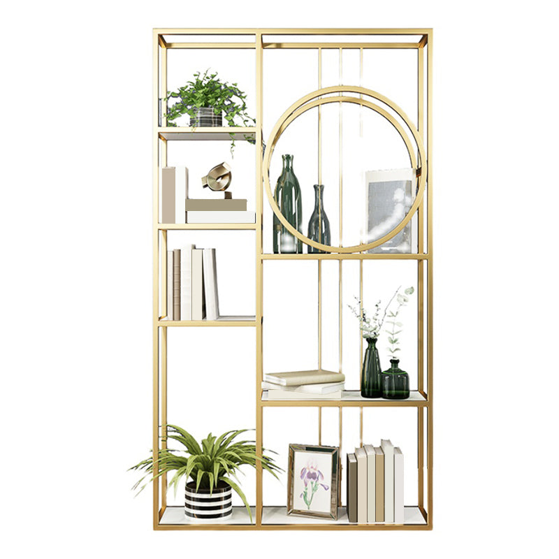 Metal Rectangle Storage Bookshelf Scandinavian Home Office Bookcase