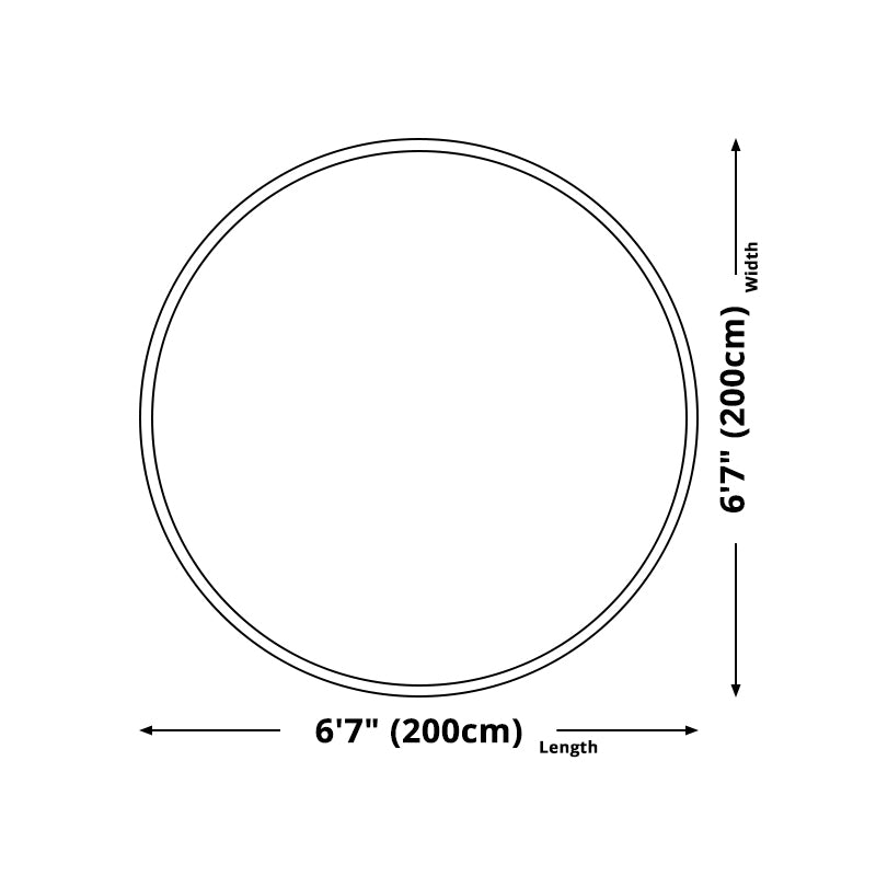 Round Graphic Print Rug Polyester Casual Carpet Pet Friendly Area Rug for Living Room