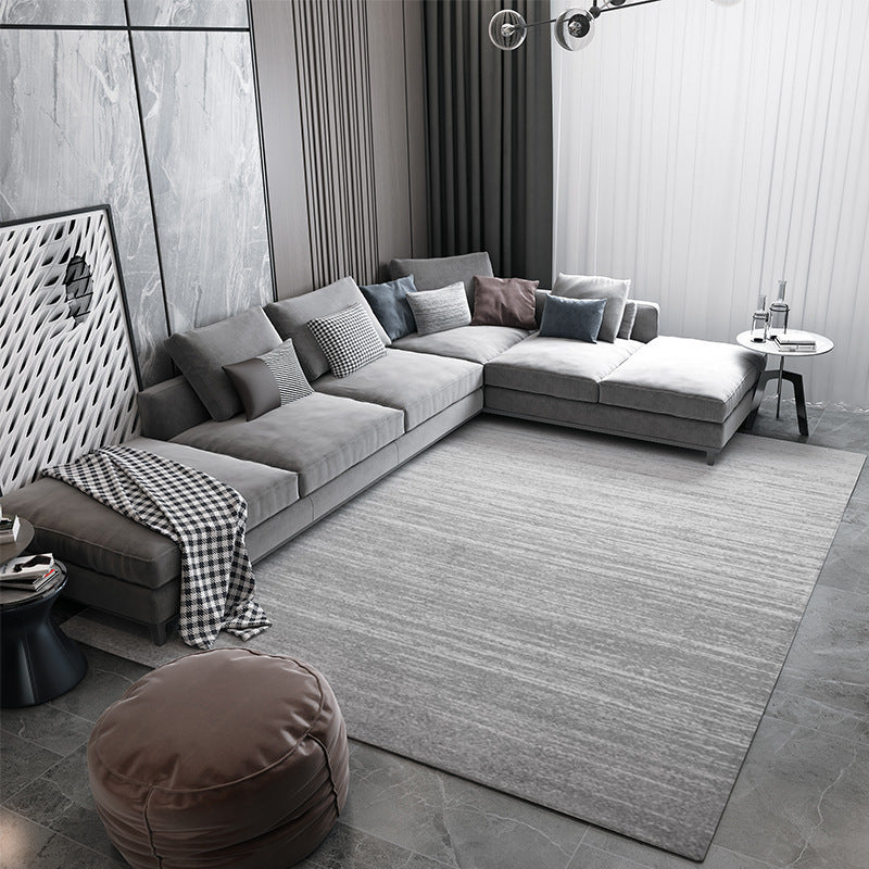 Black Modern Rug Polyester Graphic Area Rug Stain Resistant Rug for Home Decor
