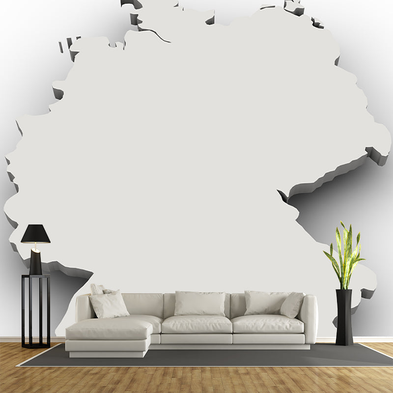 Illustration Wall Mural Map Contemporary Mildew Resistant Flag Wallpaper