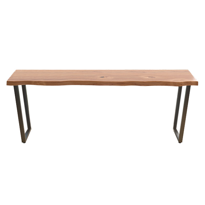 Pine Wood Top Rectangle Bar Table Industrial Bar Table with Double Pedestal