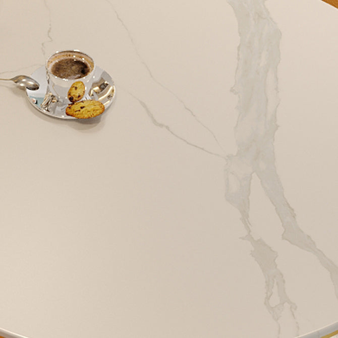 White Stone Top Counter-height Pub Table Contemporary Legs Bar Dining Table