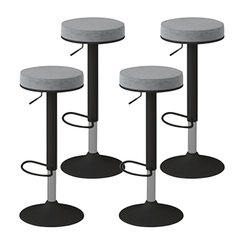 Glam Liftable Rotatable Counter Stool Steel Cafe Bar Stool with Velvet Cushion and Pedal