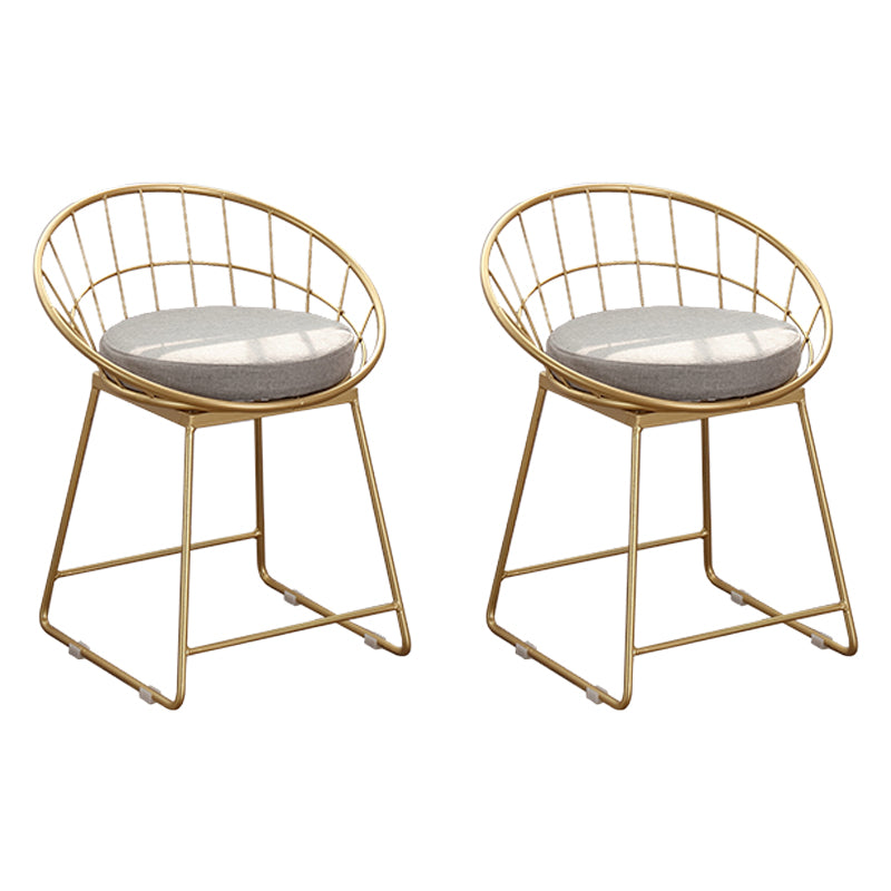 Modern Footrest Counter Bar Stool Bucket Low Back Bar Stool for Coffee Shop