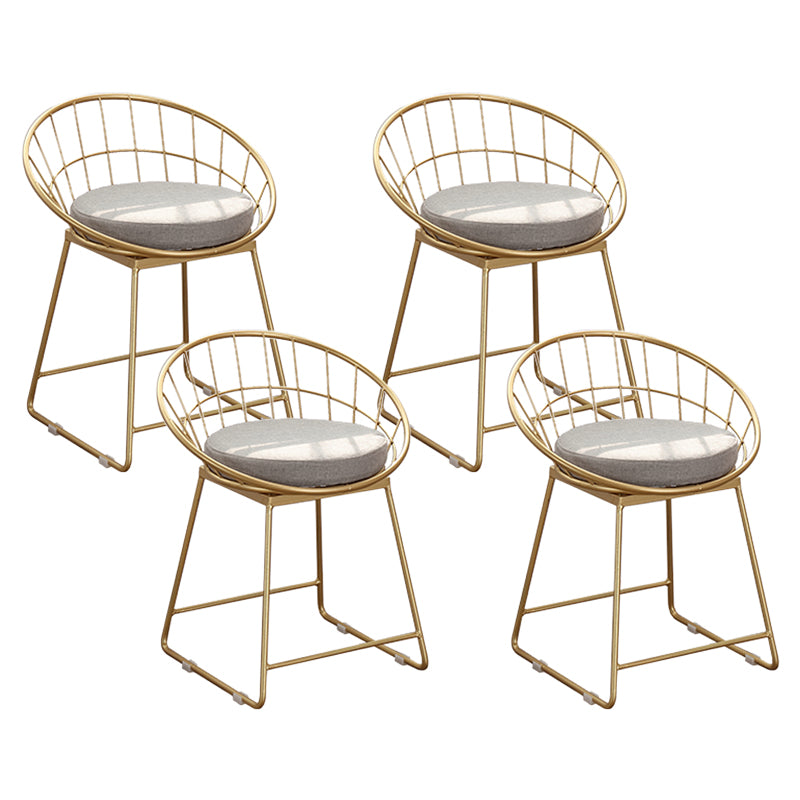 Modern Footrest Counter Bar Stool Bucket Low Back Bar Stool for Coffee Shop