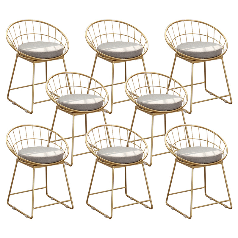 Modern Footrest Counter Bar Stool Bucket Low Back Bar Stool for Coffee Shop