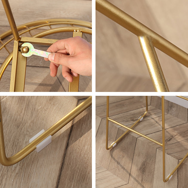 Modern Footrest Counter Bar Stool Bucket Low Back Bar Stool for Coffee Shop