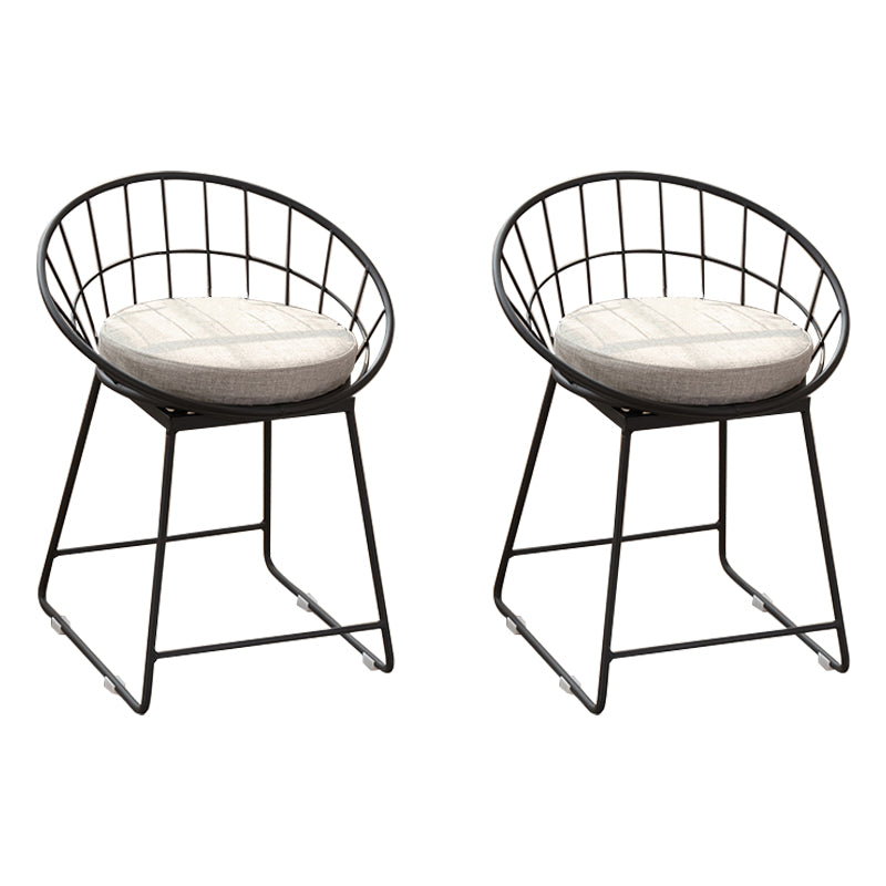 Modern Footrest Counter Bar Stool Bucket Low Back Bar Stool for Coffee Shop