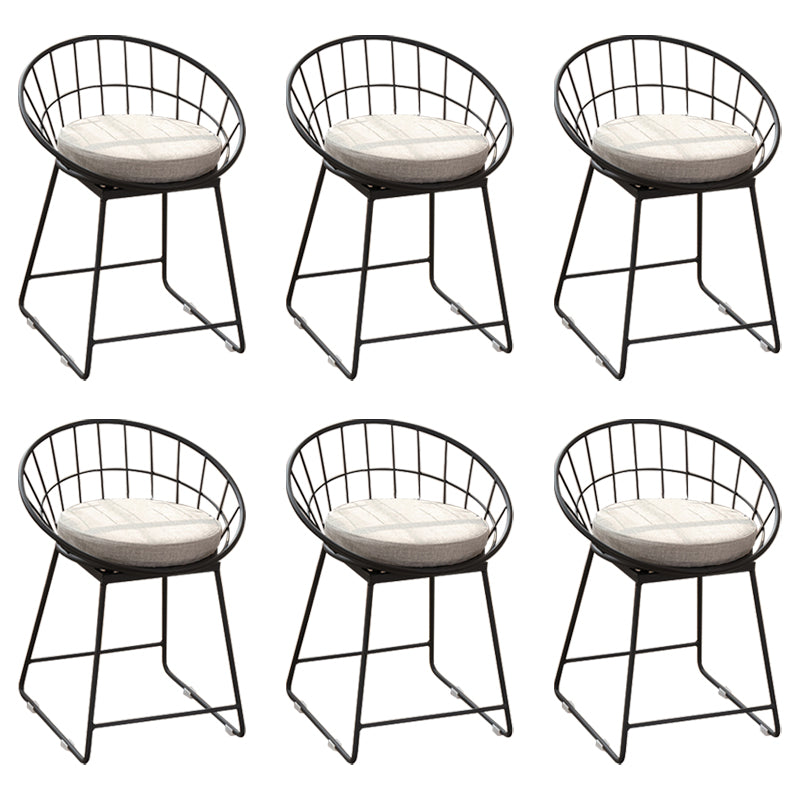 Modern Footrest Counter Bar Stool Bucket Low Back Bar Stool for Coffee Shop