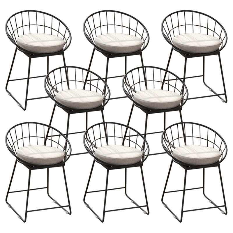 Modern Footrest Counter Bar Stool Bucket Low Back Bar Stool for Coffee Shop
