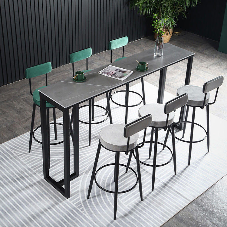 Indoor Round Counter Stool Industrial Upholstered Counter Height Stool