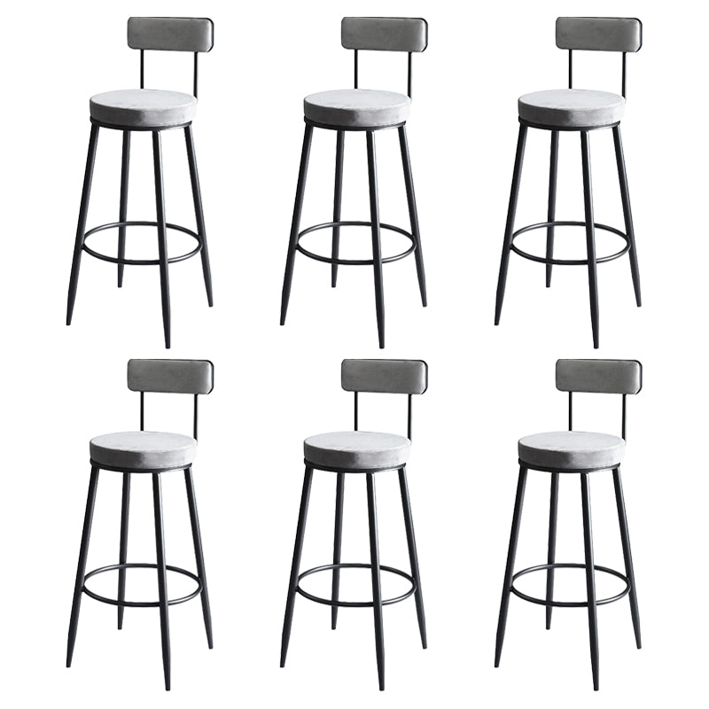 Indoor Round Counter Stool Industrial Upholstered Counter Height Stool