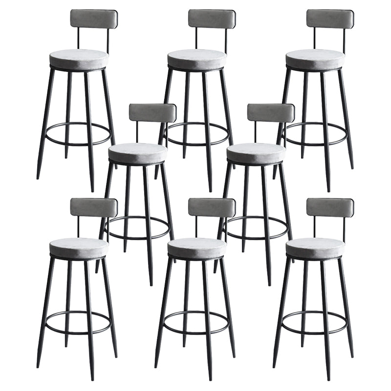 Indoor Round Counter Stool Industrial Upholstered Counter Height Stool