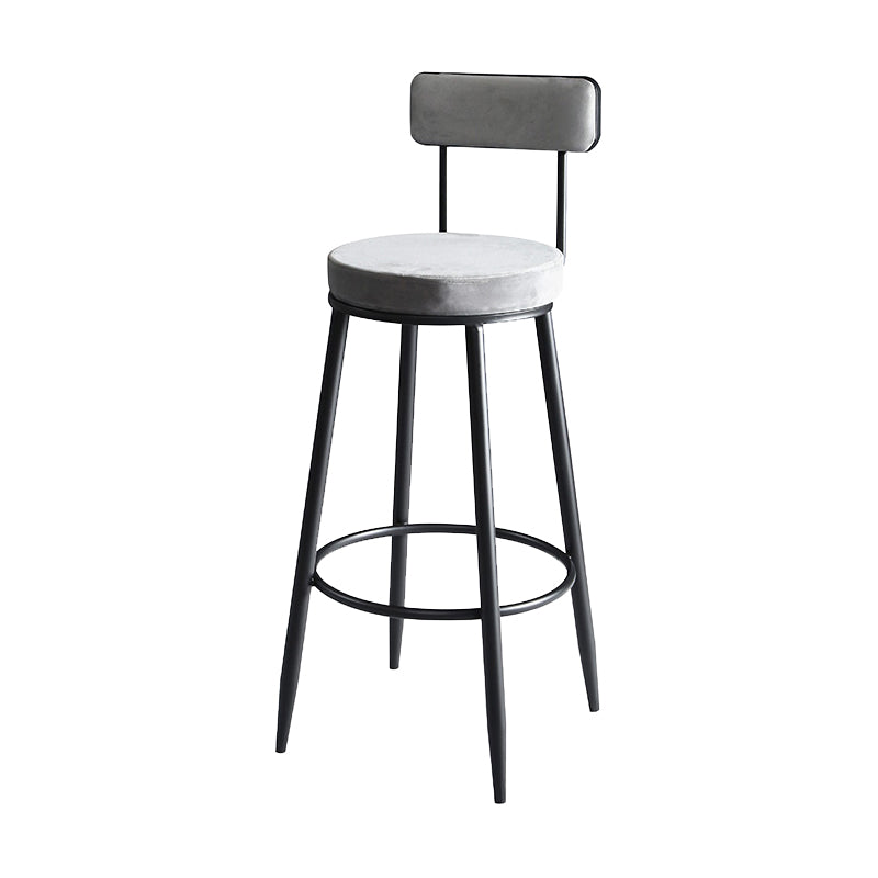 Indoor Round Counter Stool Industrial Upholstered Counter Height Stool