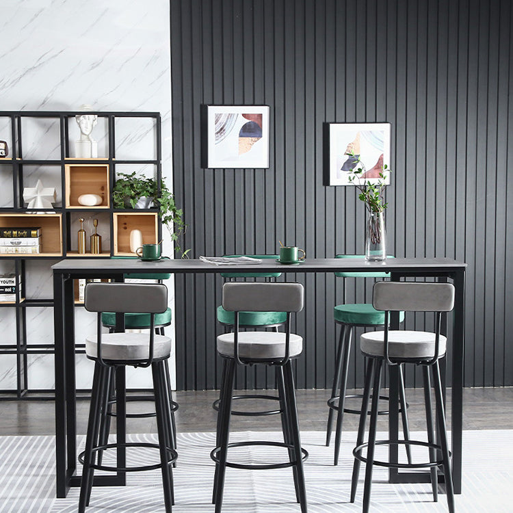 Indoor Round Counter Stool Industrial Upholstered Counter Height Stool