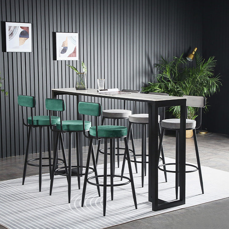 Indoor Round Counter Stool Industrial Upholstered Counter Height Stool