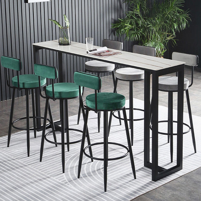 Indoor Round Counter Stool Industrial Upholstered Counter Height Stool