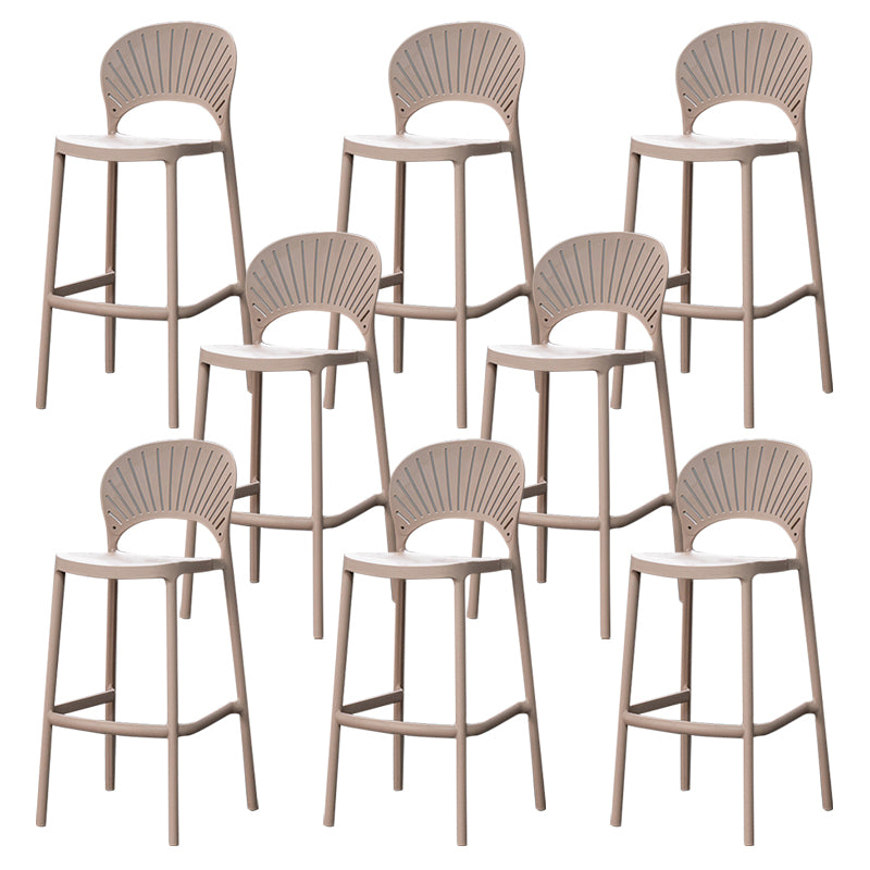 Nordic Style Bar-stool Plastic Counter Bar Stool with Plastic Legs for Restaurant