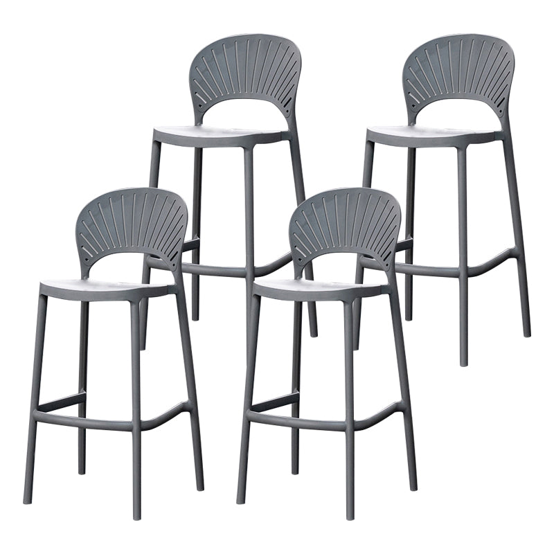 Nordic Style Bar-stool Plastic Counter Bar Stool with Plastic Legs for Restaurant
