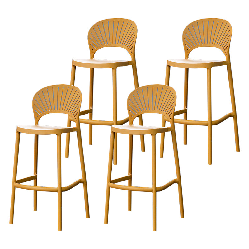 Nordic Style Bar-stool Plastic Counter Bar Stool with Plastic Legs for Restaurant
