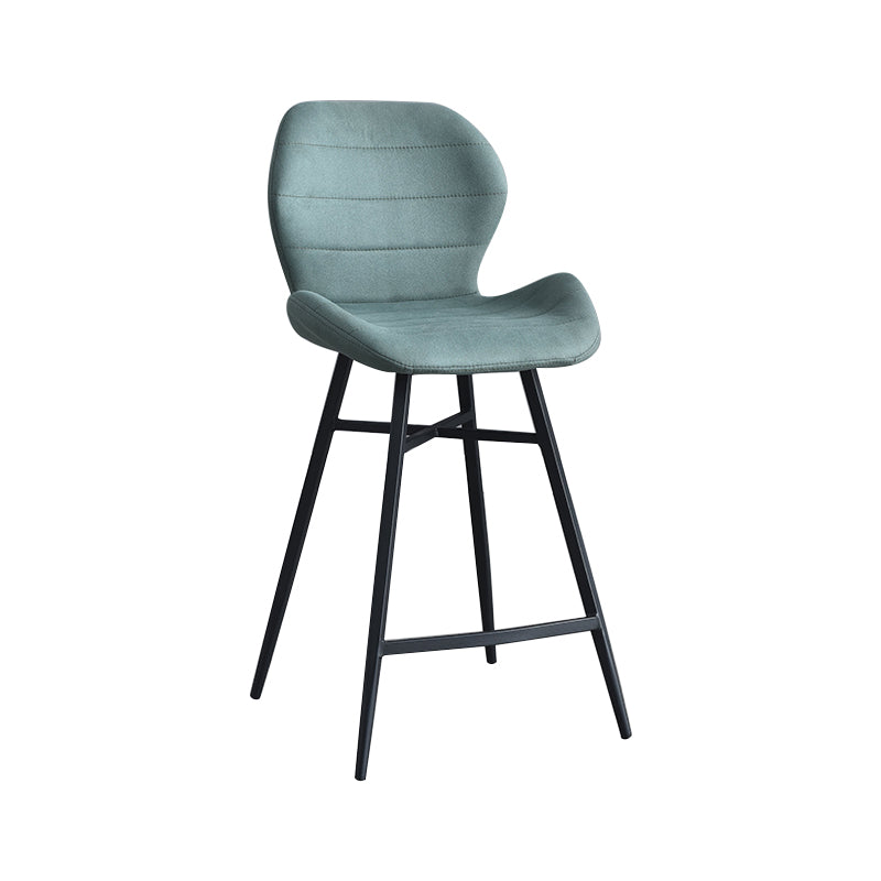 Industrial Style Bar Stool Leather Counter Bar Stool with Metal Legs for Home