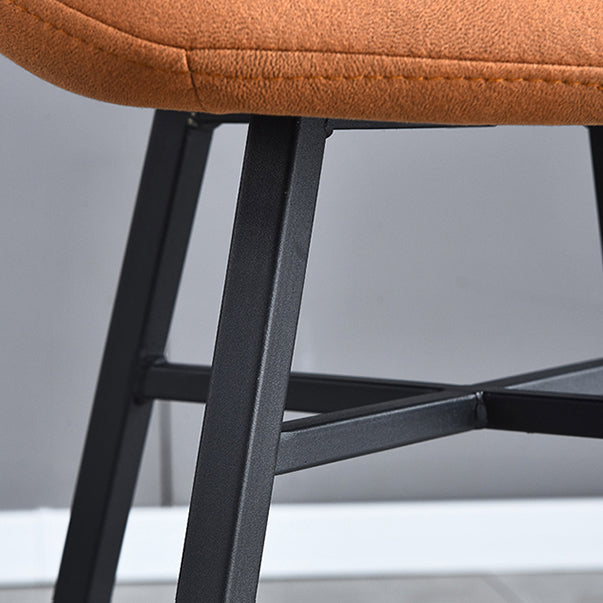 Industrial Style Bar Stool Leather Counter Bar Stool with Metal Legs for Home