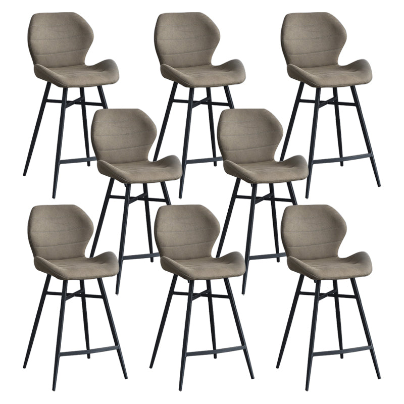 Industrial Style Bar Stool Leather Counter Bar Stool with Metal Legs for Home