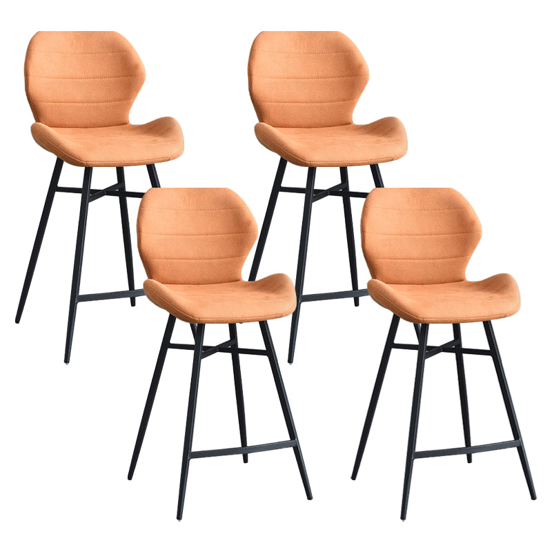 Industrial Style Bar Stool Leather Counter Bar Stool with Metal Legs for Home