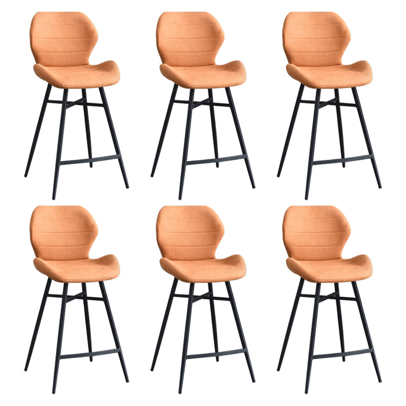 Industrial Style Bar Stool Leather Counter Bar Stool with Metal Legs for Home