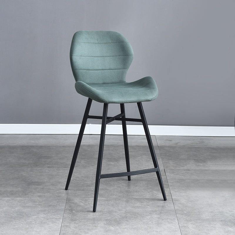 Industrial Style Bar Stool Leather Counter Bar Stool with Metal Legs for Home