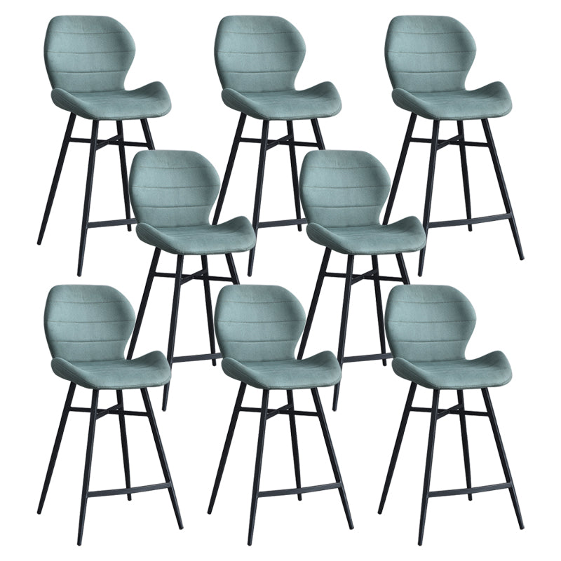 Industrial Style Bar Stool Leather Counter Bar Stool with Metal Legs for Home